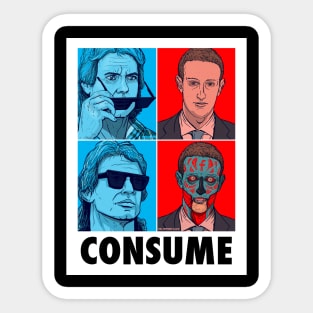 PUT ON THE GLASSES - THEY LIVE + ZUCKERBERG Sticker